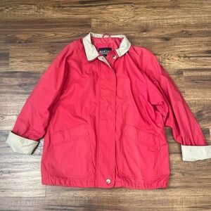 Bay Club Red Barn Chore Jacket Women Medium Vintage Coat Utility Cottagecore